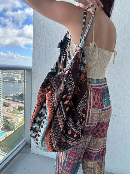 Boho Beach Bag Brown