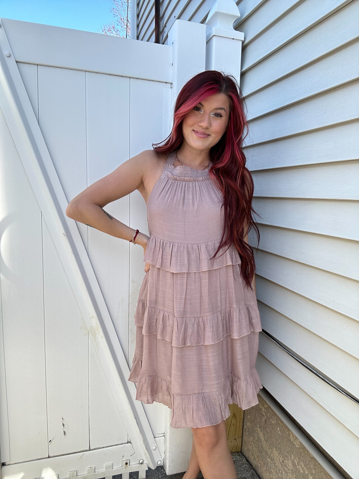 Its Tea Time Ruffle Dress