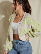 Load image into Gallery viewer, Jessica Two Toned Kiwi Cardigan